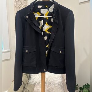 Morrissey Black Cropped Utility, Bomber Jacket Cotton Blend, Small Medium